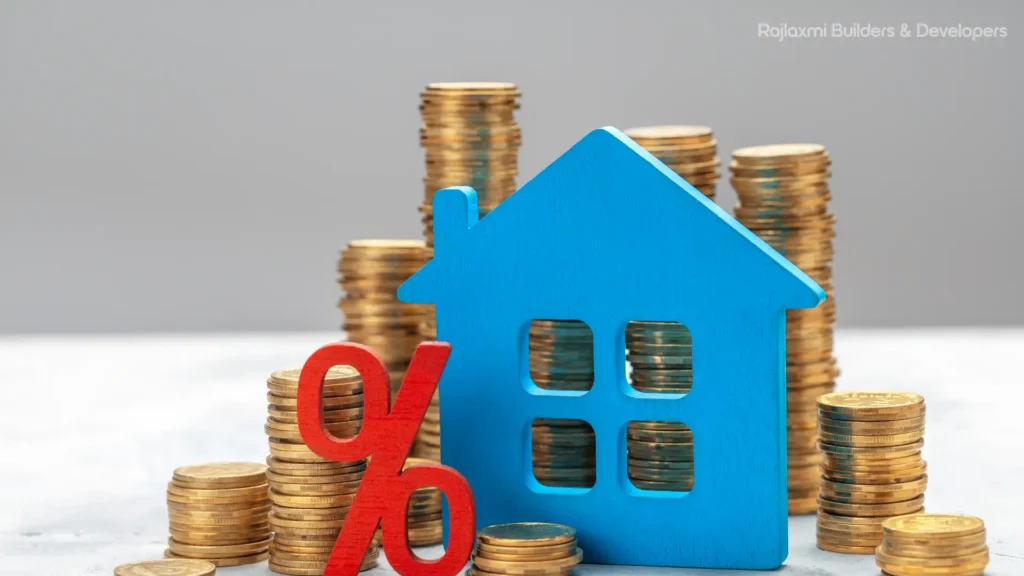 Property rates in Nagpur with house model and percentage symbol